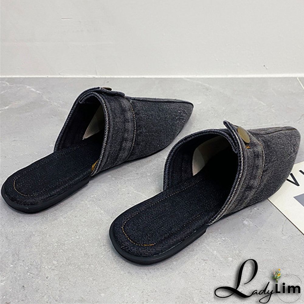 Deep Blue Fashion Casual Patchwork Pointed Comfortable Shoes