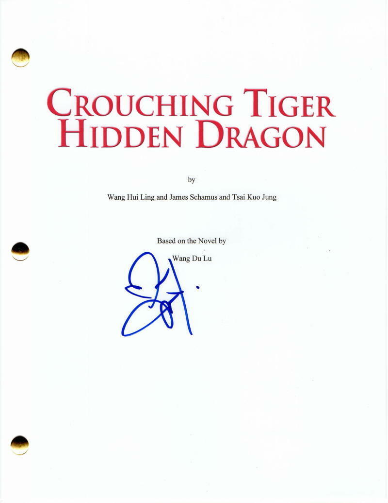MICHELLE YEOH SIGNED AUTOGRAPH - CROUCHING TIGER HIDDEN DRAGON FULL MOVIE SCRIPT
