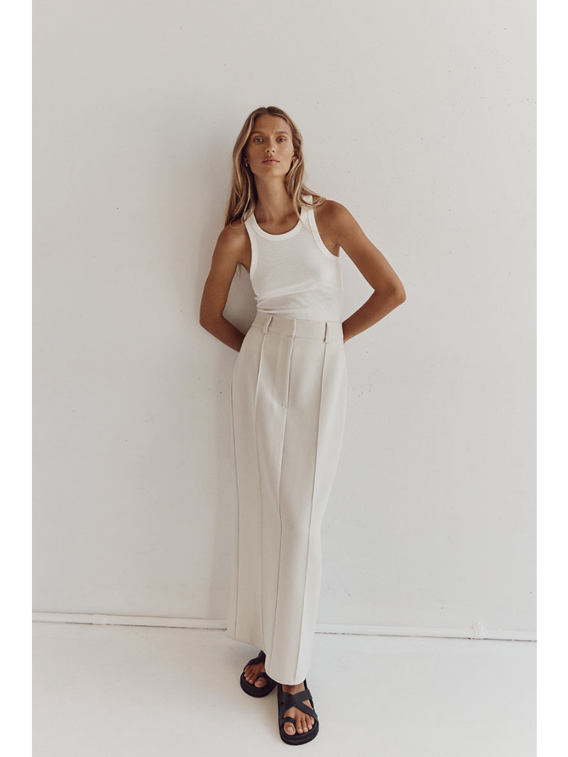 Ootddress Patchwork High Waist Slim Long Skirt Female Solid High Street Elegant Fashion Seamless Vintage White Women's Maxi Skirt