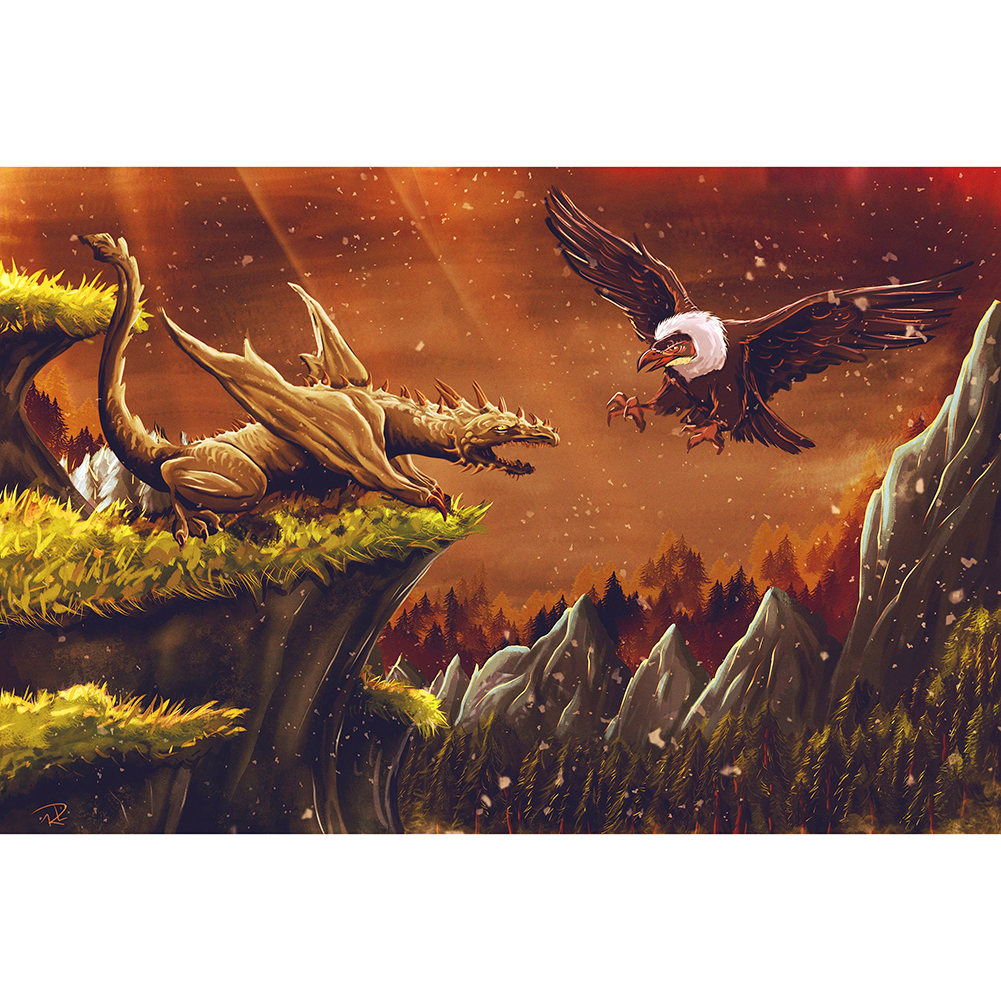 

Eagle Dinosaur Battle - 1000 Pieces Jigsaw Puzzle, 501 Original