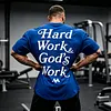 Oversize 'HARD WORK & GOD'S WORK' Tee by Inlyline