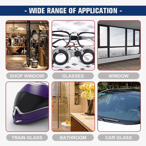 Glass cleaner for oil film water spots insect residue and other glass contamination