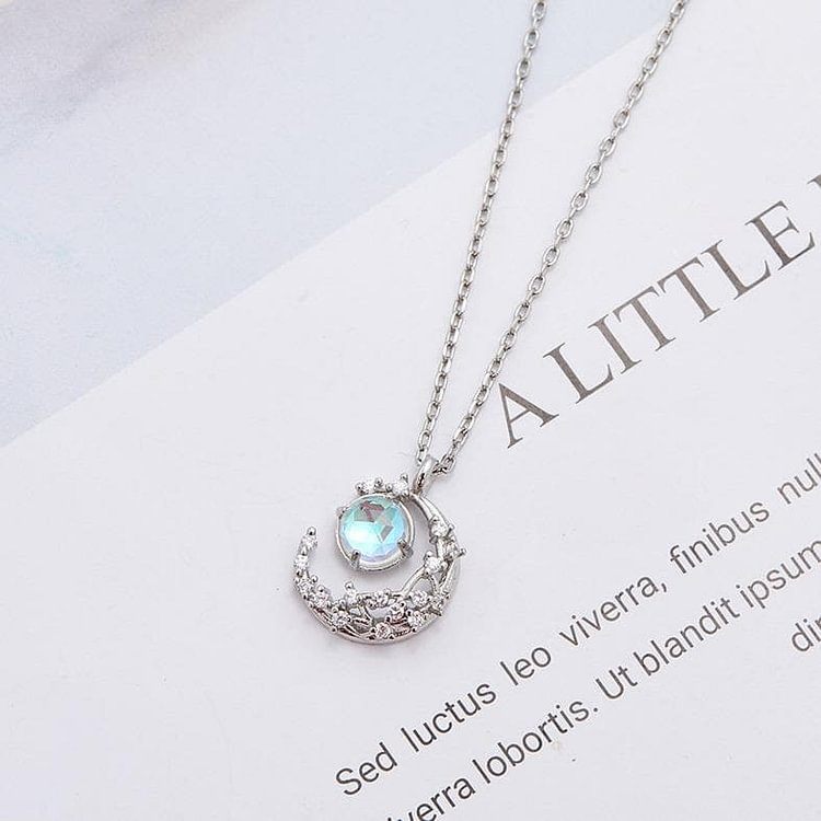 Romantic Moon And Sun Pendant Clavicle Necklace SP15927
