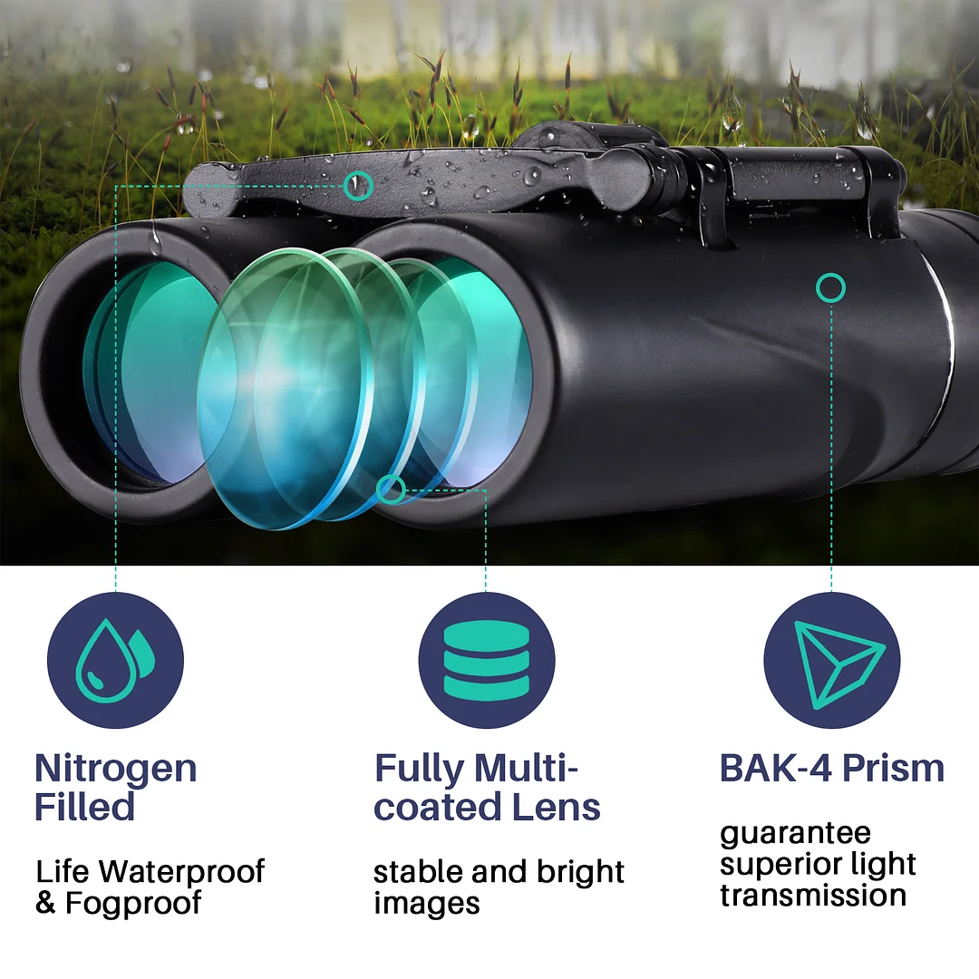 10x25 Binoculars for Kids Adults,Small Binoculars for Concert Travel Bird Watching,Long-Range Binoculars with Fully Coated Lens