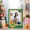 Floral Special Shape Diamond Painting Photo Frame Home Decor (Christmas Green)