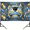 Congrats Photography Background Cloth Wear Resist Bachelor Hat Backdrop Banner