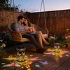 Colorful Butterfly Solar Lanterns Outdoor Waterproof Gift for Moms Women Mother Grandma Hanging Solar Lights for Yard Patio Porch Balcony Garden Decor