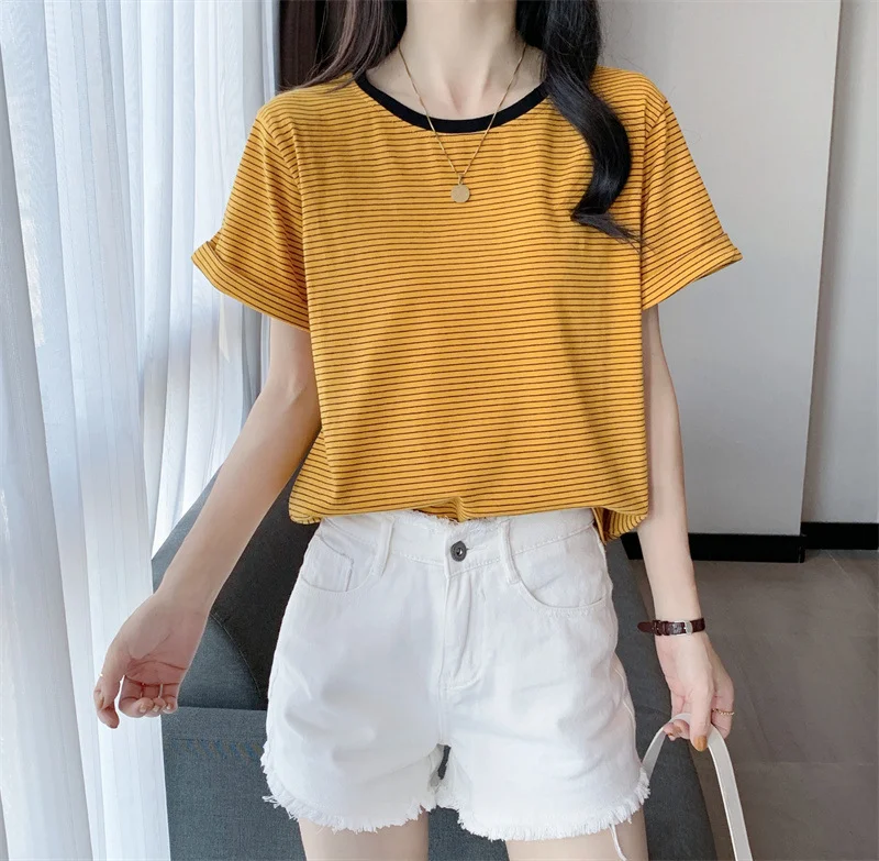 Brownm Brownm T-Shirt Short Sleeve Women's Summer Dress 2024 New Round Collar Loose Ins Careful Machine Foreign Style Simple Student Jacket