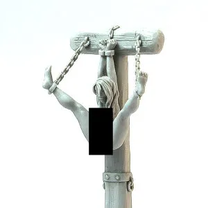 pornhint Pornhint Naked Slave Girl on Pillory miniature, 28mm fantasy