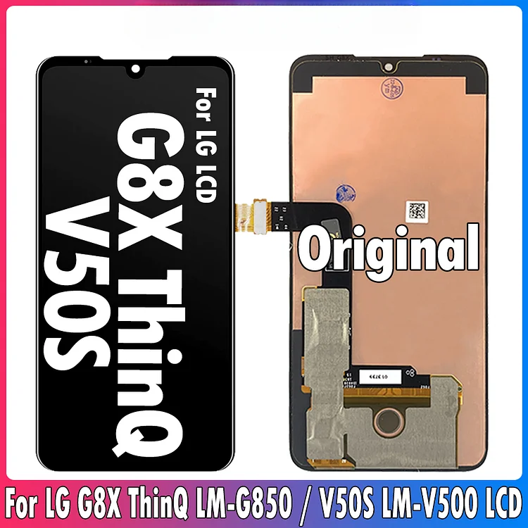 6.4'' Original LCD For LG G8X ThinQ 2019 G850 LMG850EMW LG V50S ThinQ LM-V510 Display Touch Screen Digitizer Assembly With Frame
