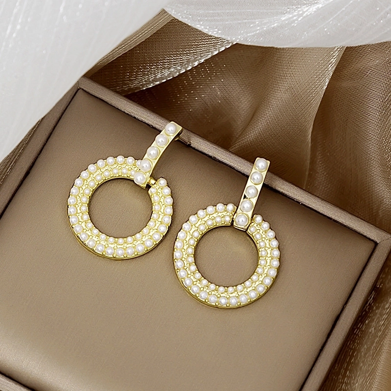 1 Pair Minimalist Classic Style Round Beaded Imitation Pearl Earrings Ear Studs