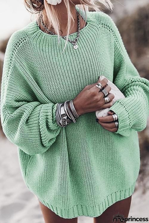O Neck Long Sleeve Sweater