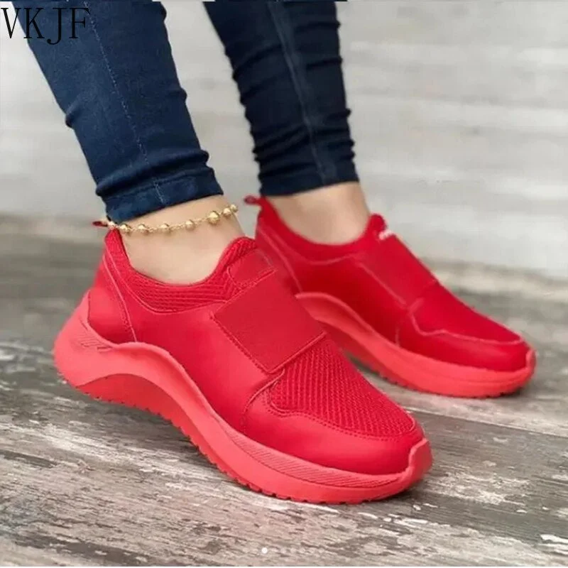 Women Sneakers Platform 2021 Summer Women's Vulcanized Shoes Solid Color Casual Female Flats Sneaker Mesh Ladies Sports Shoes