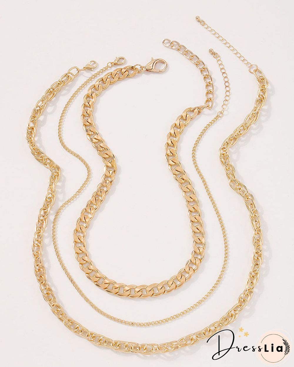 Simple Chain Layered Necklace