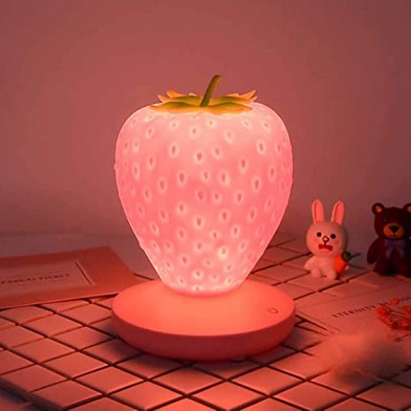 

Silicone Strawberry USB Rechargeable LED-Night Light, 501 Original