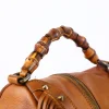 Retro Tassel Genuine First Layer Cowhide Shoulder Bag Handbag