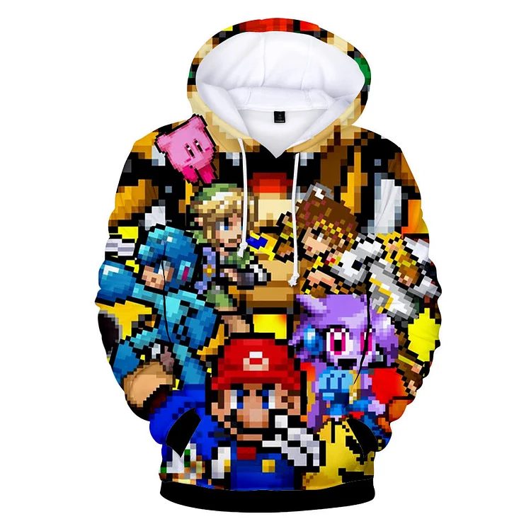 Mayoulove Mario #9 Cosplay Sweater Hoodie Sweatshirt Coat  For Kids Adults-Mayoulove
