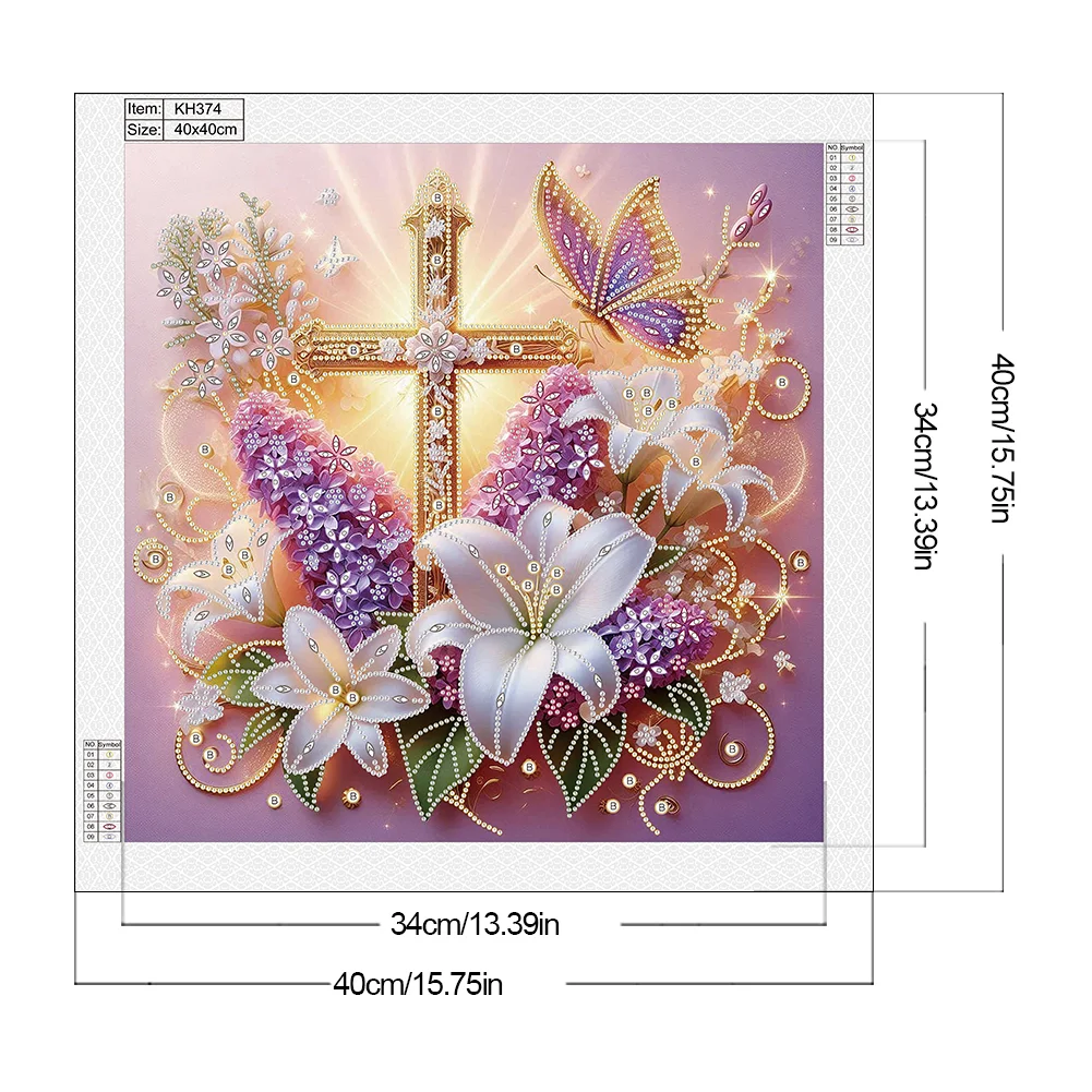 4pcs Diamond Painting - Partial Special Shaped Drill - Scarecrow Cross(Canvas|40*40cm)