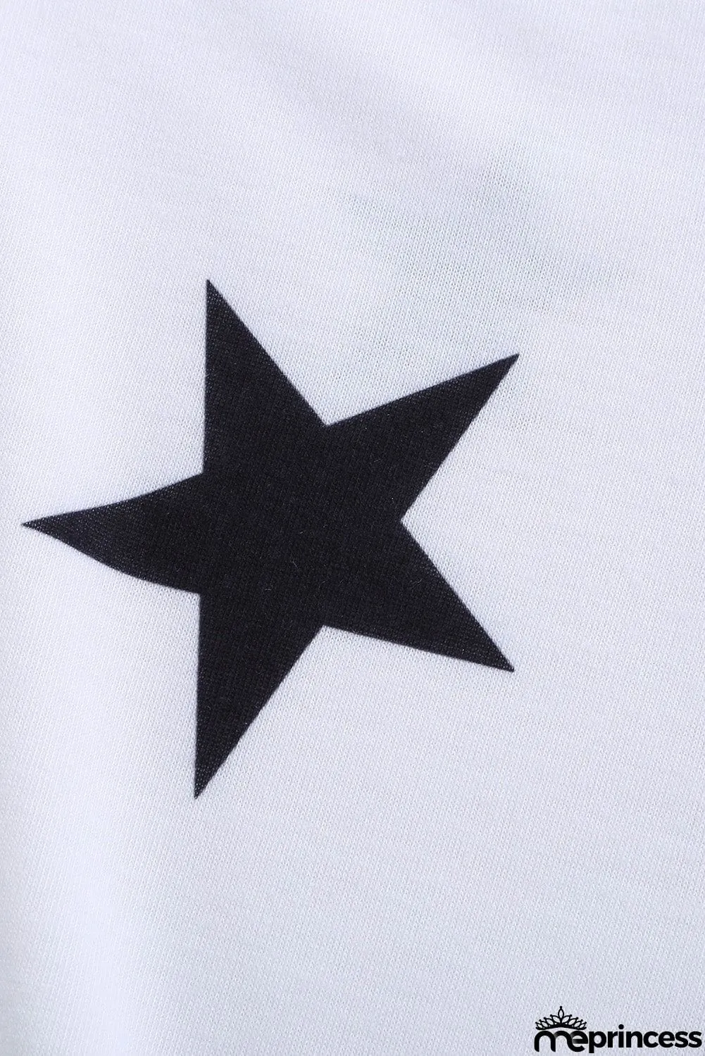 V Neck Stars Print Gray T-shirt