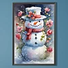 Diamond Painting-DIY Full Round Drill Snowman(60*40 CM)