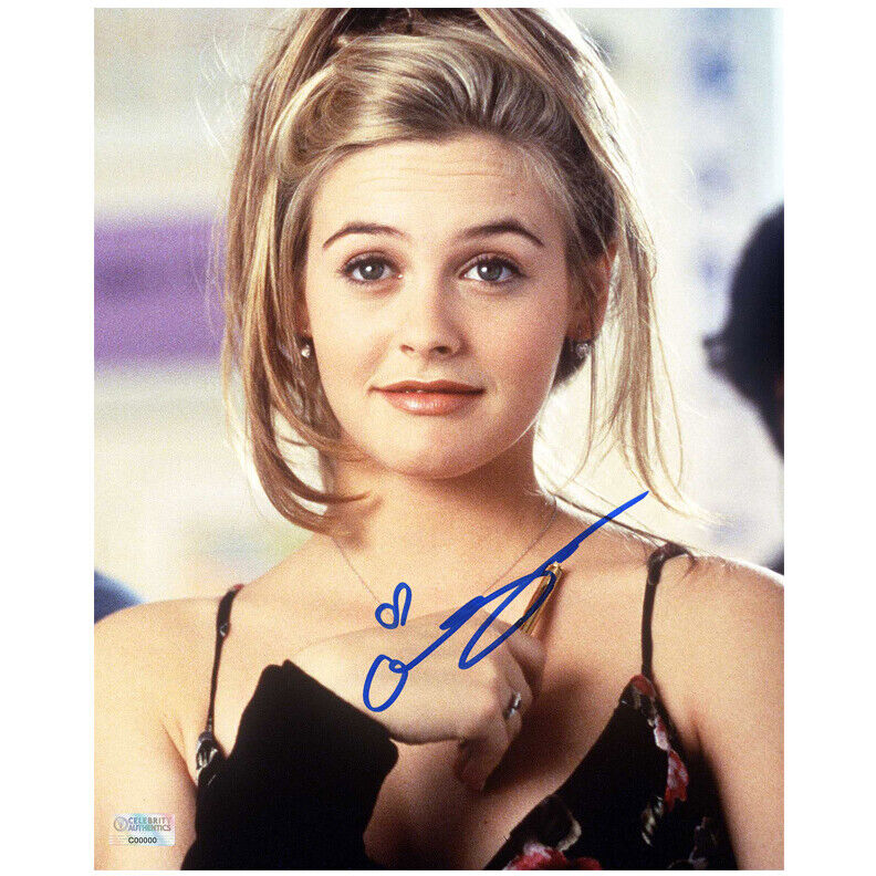 Alicia Silverstone Autographed 1995 Clueless 8x10 Cher Close Up Photo Poster painting