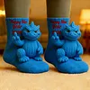 Unisex Cutie 3D Godzilla Pattern Funny Knit Socks For Holiday Gift