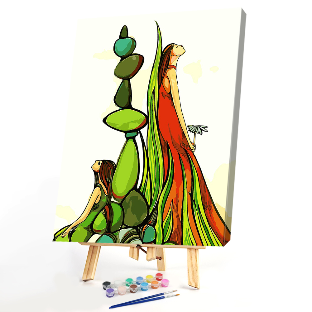 

40*50CM Paint By Numbers-Plant Girls, 501 Original