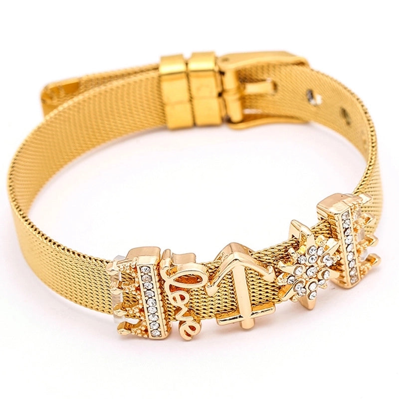 Cute Minimalist Heart Shape Titanium Steel Bracelets In Bulk