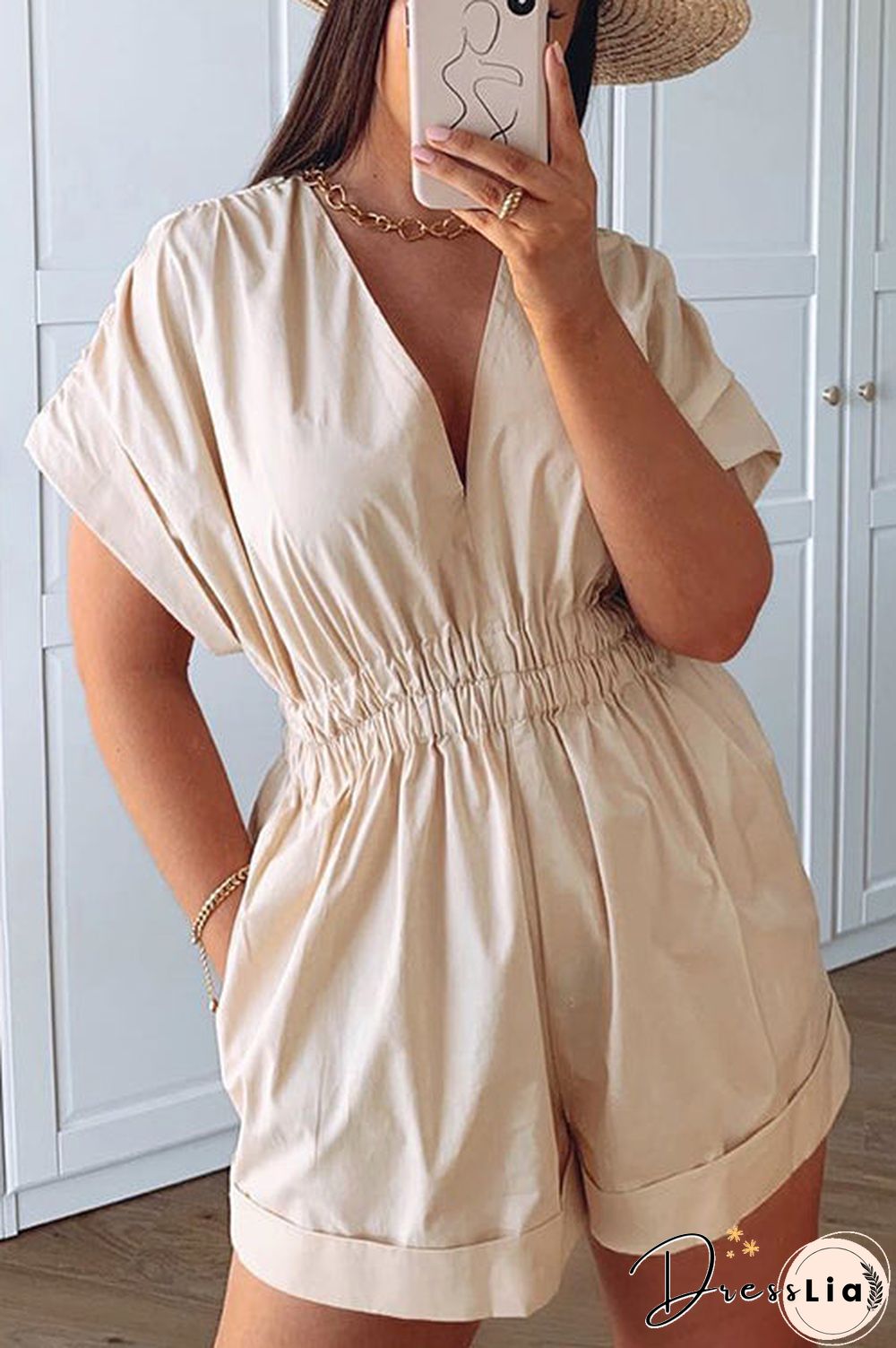 Any Occasion V Neck Bat Romper