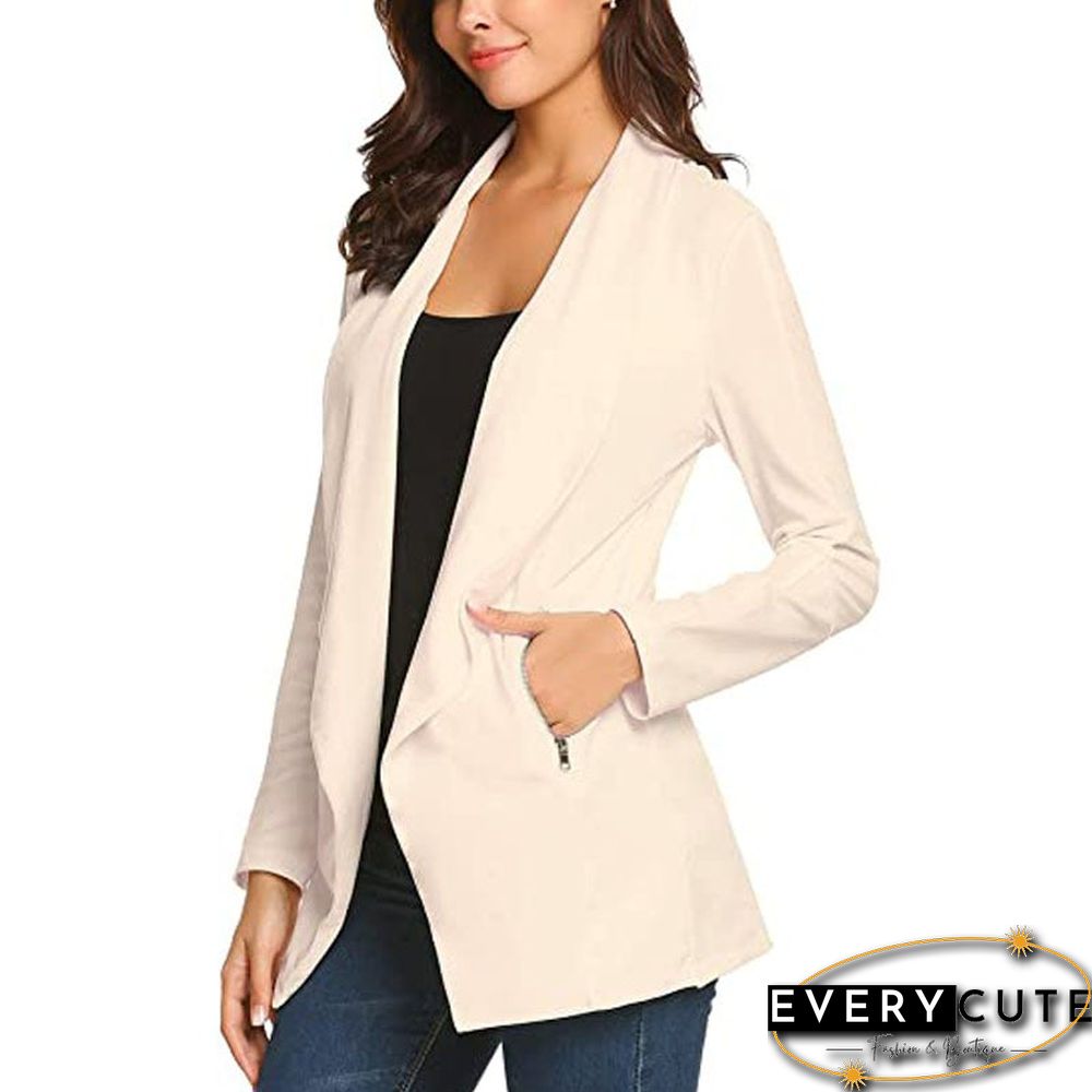 Autumn And Winter Long Sleeve Cardigan Casual Temperament Solid Color Jacket Suit