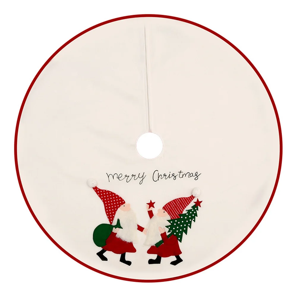 New linen snowman old man tree skirt tree bottom decoration