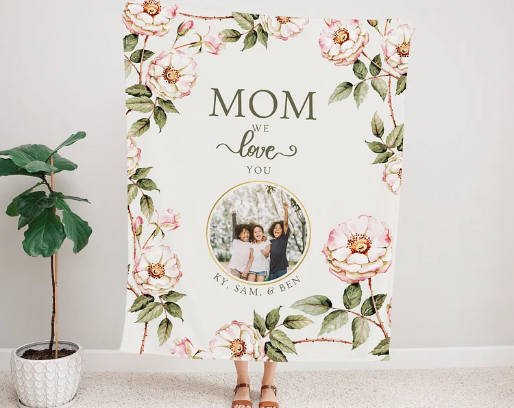 Personalized Photo Mother's Day Blanket|M03