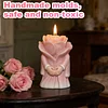 3D Rose Flower Mould Silicone Wave Spiral Candle Mould Reusable Easy To Demold for Wedding Valentine Day DIY Home Decor Gift (Style B)