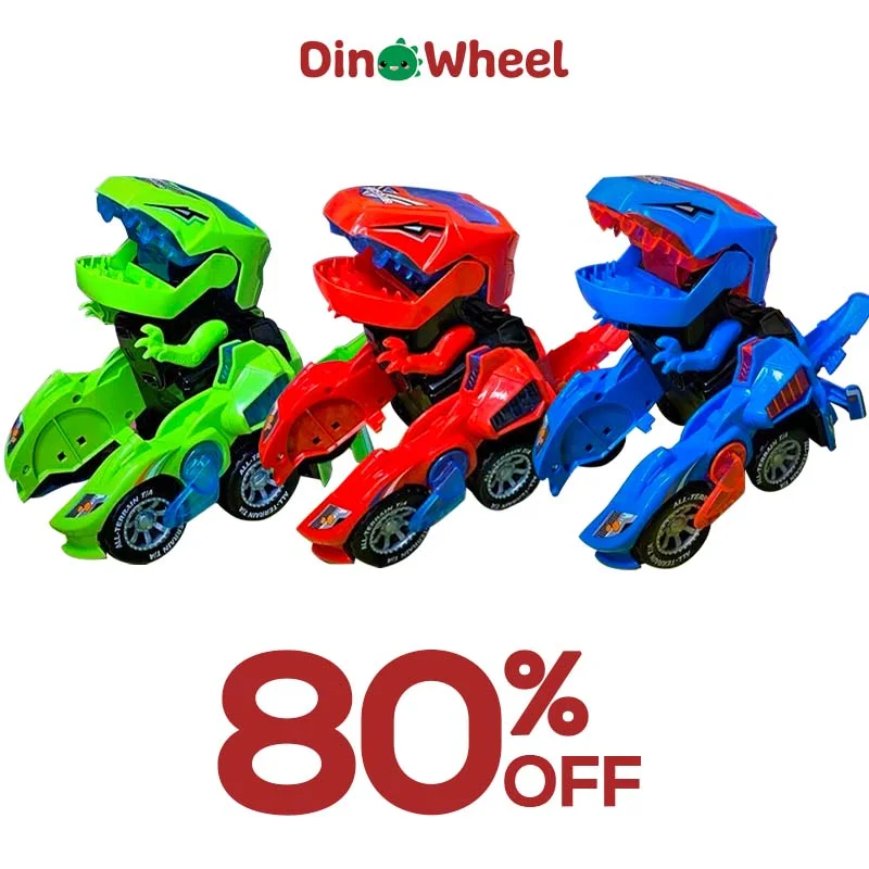 LED Dinosaur Transformation Car Toy