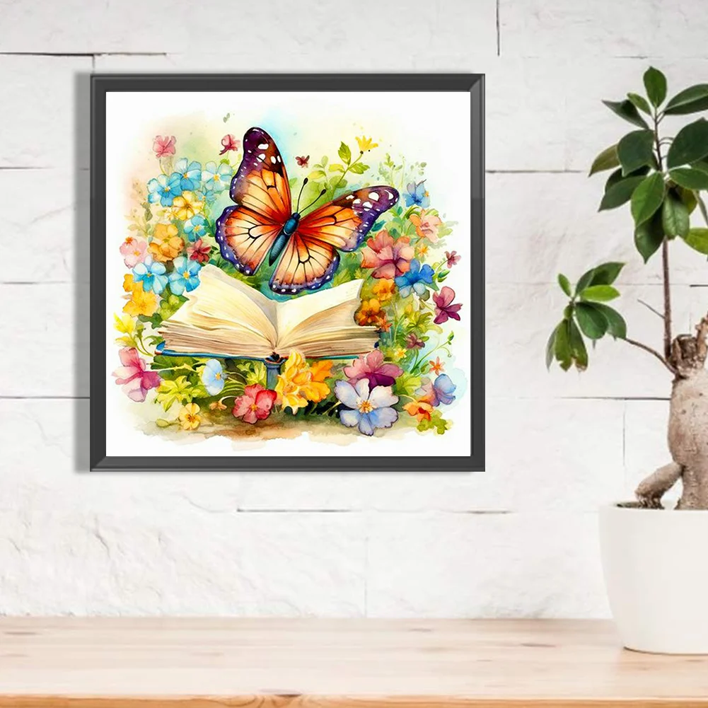 Diamond Painting - Full Round Drill - Butterfly Book(Canvas|40*40cm)