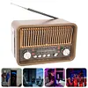 Portable FM AM SW Radio Multi-band Vintage Radios Wireless Bluetooth Speaker wit