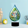 DIY 5D Diamond Painting Acrylic Water Drop Flower Night Light Lamp Home Decoration Ornament Gift Kit