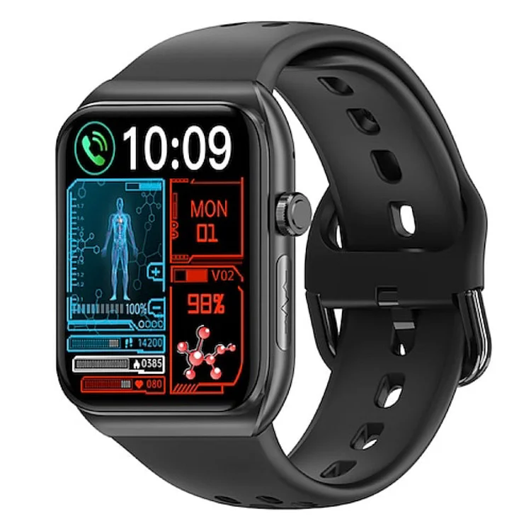 Smartwatch Blood Glucose Monitor ECG Heart Rate Fitness Tracker