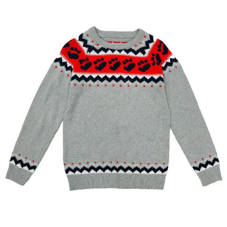 Uveng Round Neck Multicolor Loose Pullover Sweaters