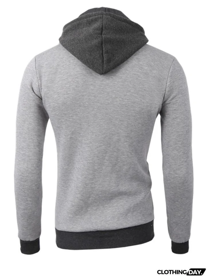 Ultra Warm Front Zip Up Collar Pocket Hooded Sweatshirt