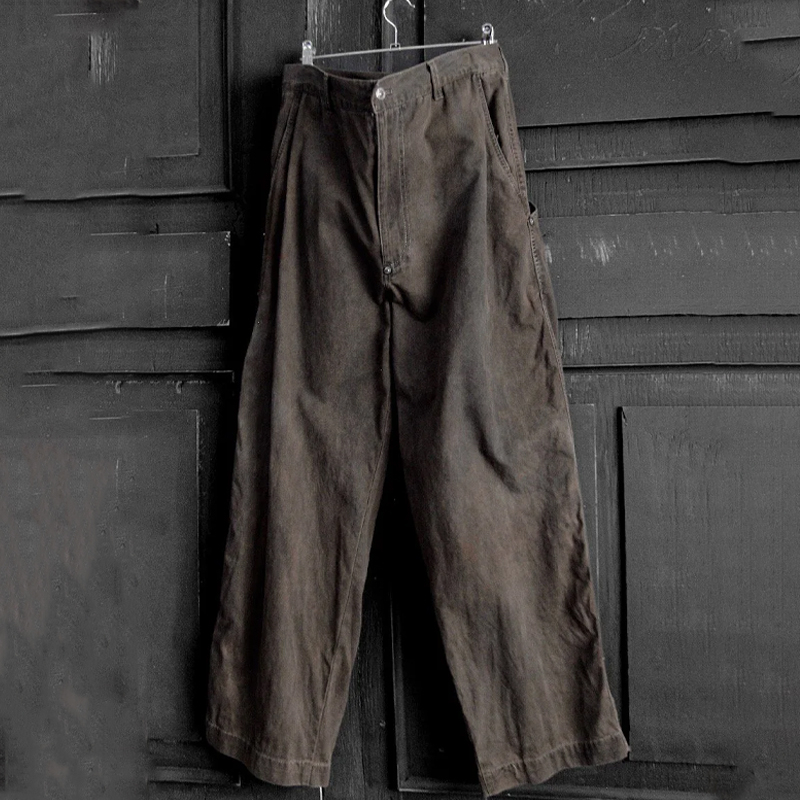 Men's Cotton Wide-Leg Pants