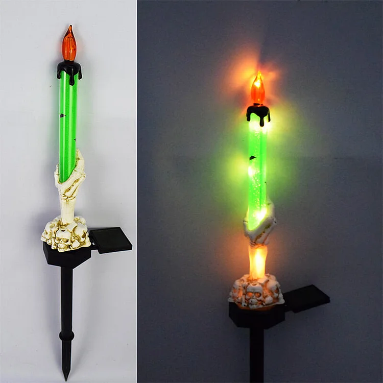 🎁Solar Light Halloween Ghost Hand Candle Outdoor Floor Lamp