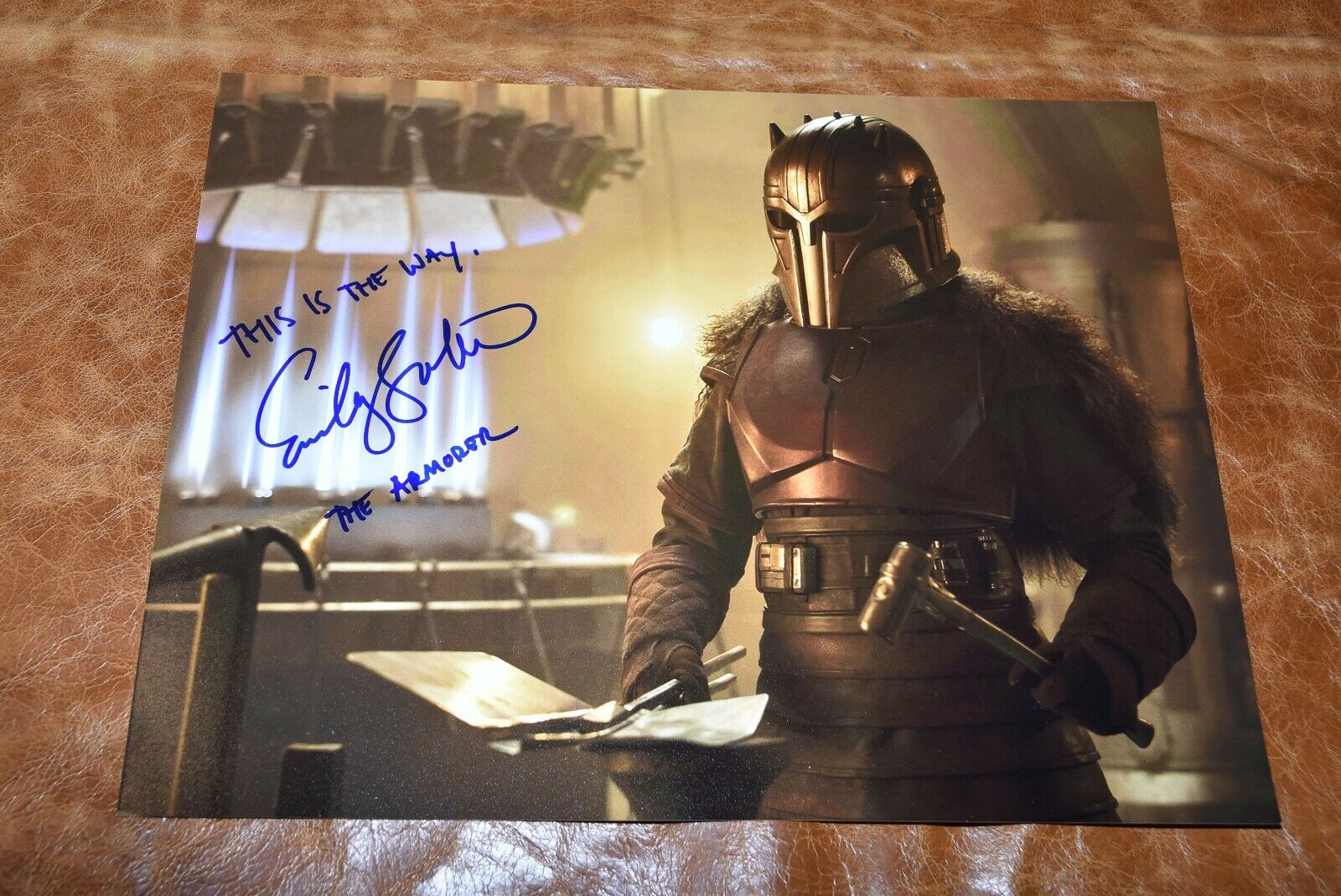 EMILY SWALLOW signed autograph 11x14 THE MANDALORIAN ARMORER Photo Poster painting GREAT CONTENT