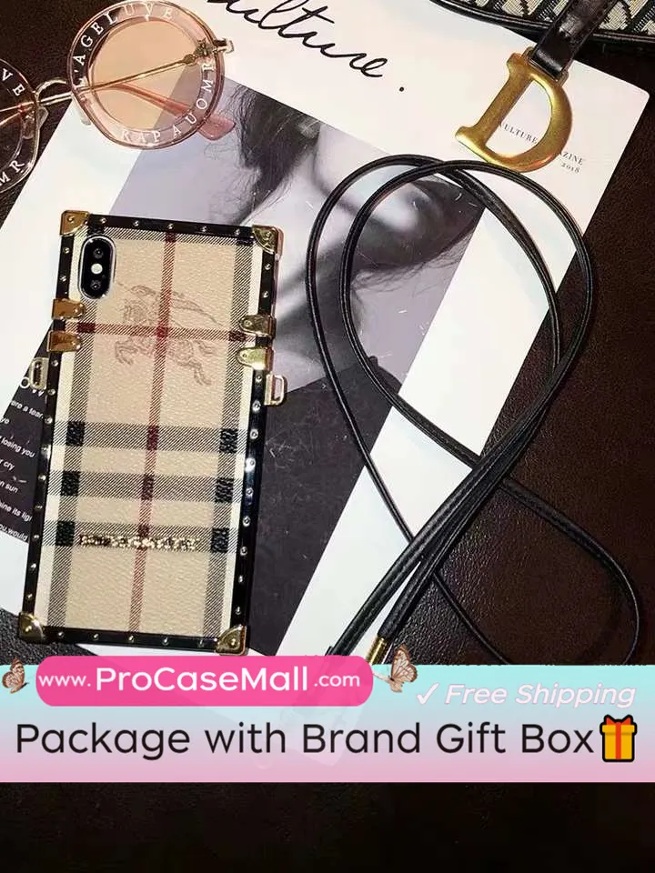 Classic Burberry Signature Canvas Leather Apple iPhone Case Samsung Galaxy Crossbody