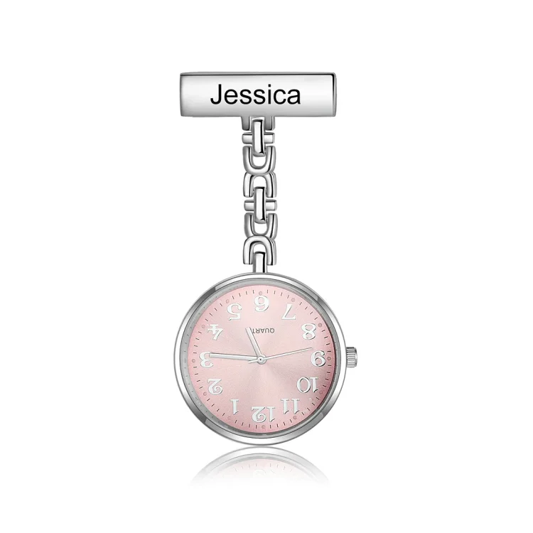 Customized with Name Nurse Watch Portable Nurse Watch with Lapel Pin Gift for Doctor/Nurse