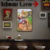 Pin Up Girl et bi&egrave;re - Panneaux en &eacute;tain m&eacute;tallique(20*30cm/30*40cm)