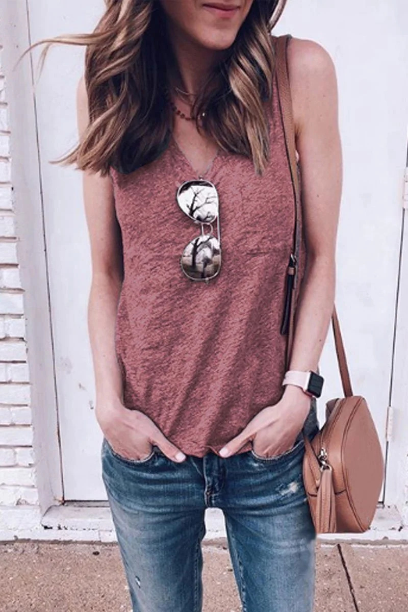 ABEBEY V Neck Tank Top