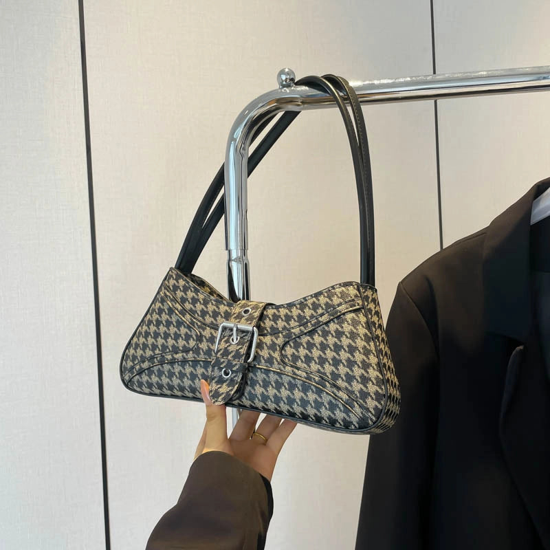 Korean Style French Stick Underarm Bag Leopard Print Fashion Shoulder Bag Trendy Unique PU Leather Leopard Print Bag