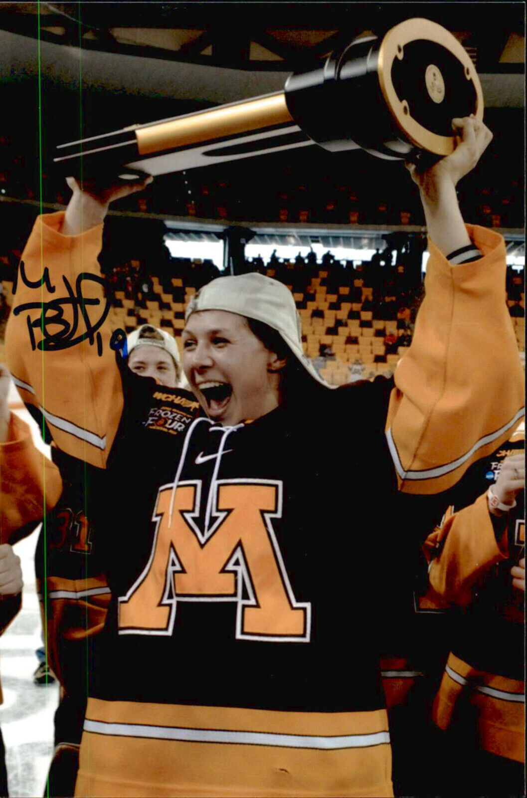 Megan Bozek SIGNED 4x6 Photo Poster painting WOMEN'S HOCKEY / TEAM USA MINNESOTA GOLDEN GOPHERS