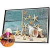 (60*40cm)Starfish - Full Round Drill Diamond Painting